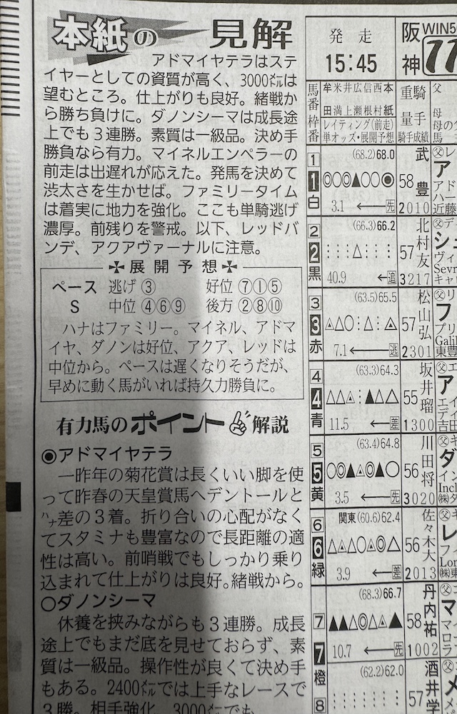 競馬ブックのレース見解と有力馬のポイント
