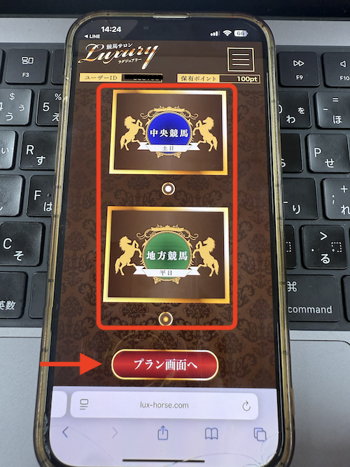 競馬サロンラグジュアリーの無料予想の見方
