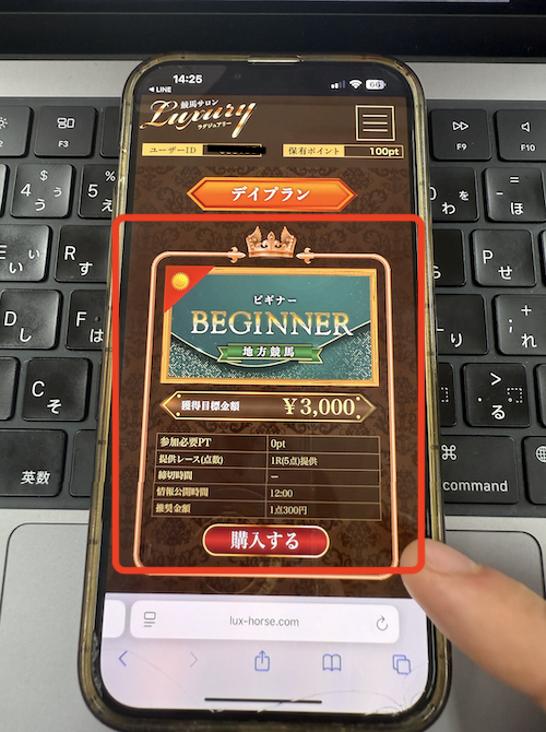 競馬サロンラグジュアリーの無料予想の見方