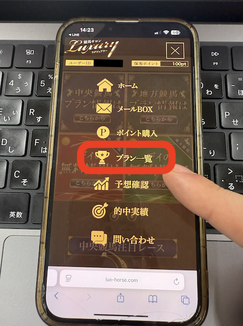 競馬サロンラグジュアリーの無料予想の見方