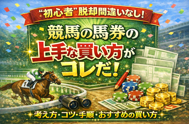 競馬の馬券の上手な買い方を初心者向けに解説！考え方・コツ・手順まで完全網羅！画像