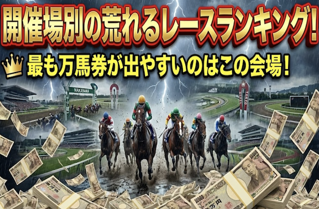 競馬 荒れるレースランキング 開催場別の荒れやすさをご紹介