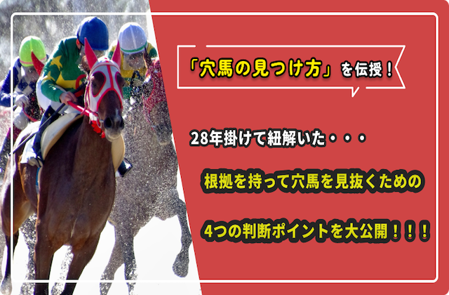 穴馬の見つけ方を解説！見るべき4つのポイントと注意すべき点！画像
