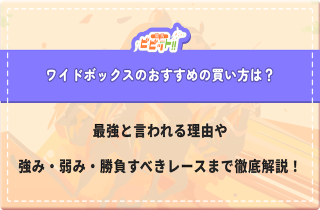 ワイドボックスのおすすめの買い方は？最強と言われる理由や強み・弱みを徹底解説！画像