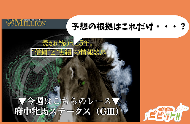競馬総本舗ミリオンの特徴