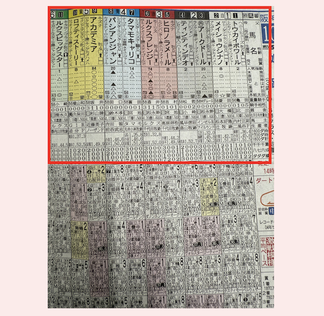 日刊スポーツの出走表