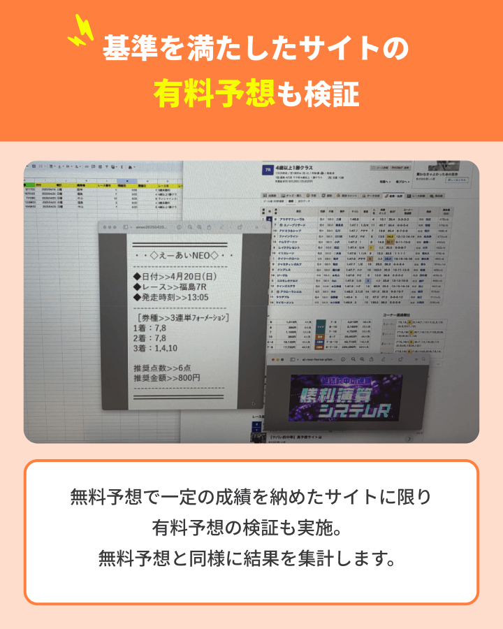 無料予想の結果によって有料予想も検証！