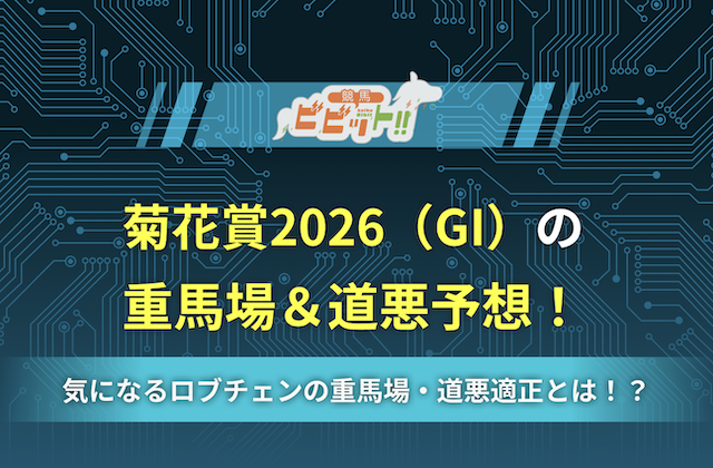 菊花賞2026は重馬場でもロブチェン？雨に強い馬・危険馬を徹底分析！画像